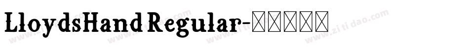 LloydsHand Regular字体转换
